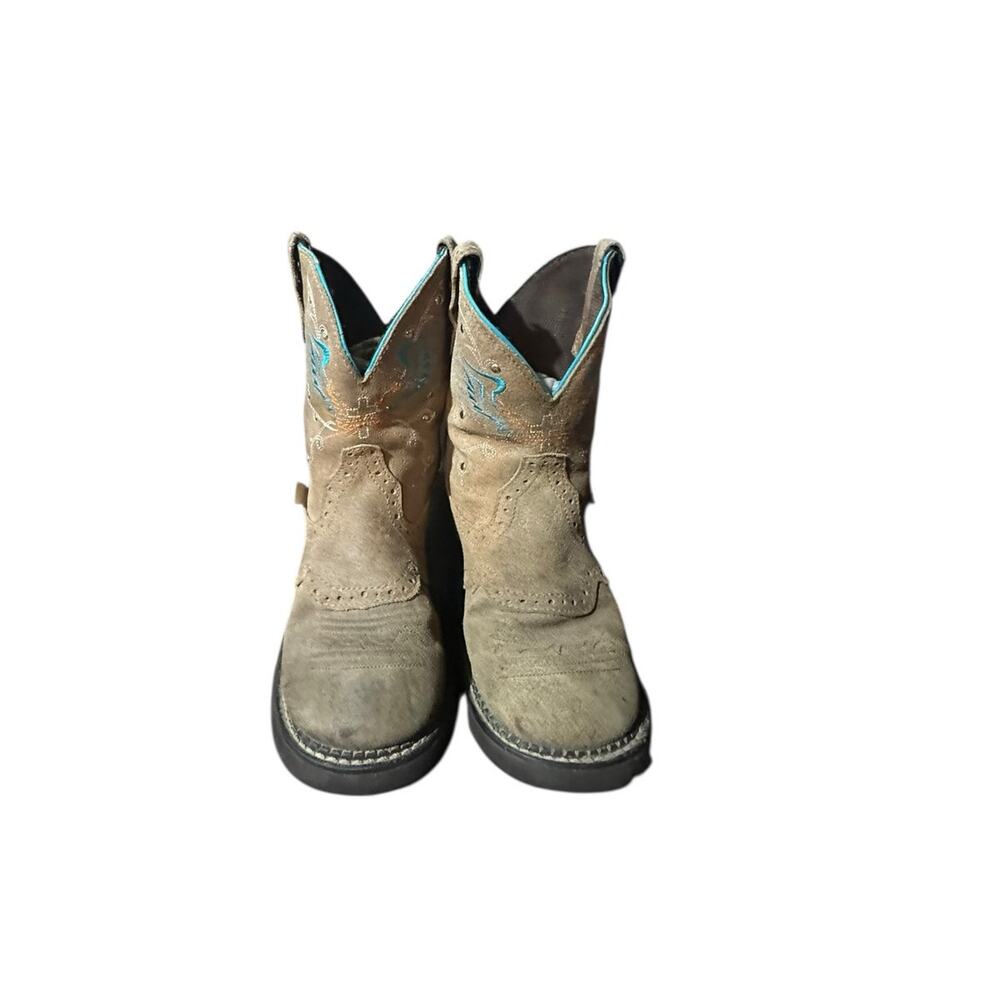 Justin L9603 Ladies Gypsy Western Boot Brown Saddle Fashion Round Toe Size 7.5 B - Picture 4 of 9